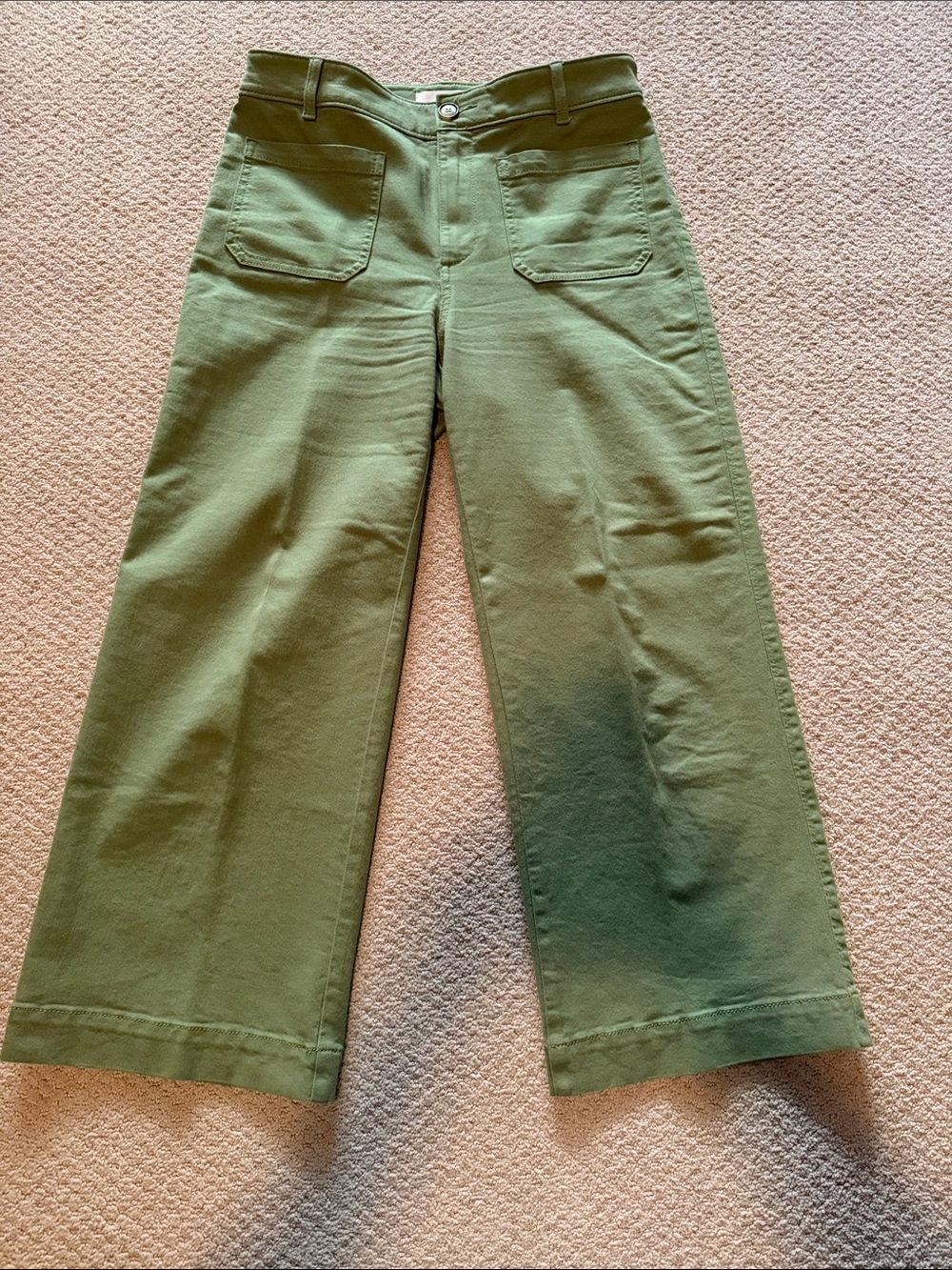 LOFT Women’s Palmer Wide Leg Olive Green Utility Pants